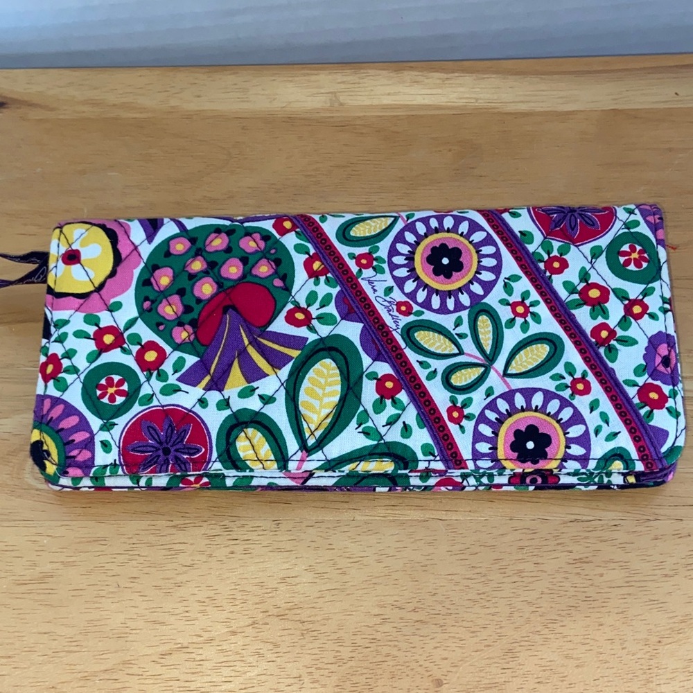 Vera Bradley Colorful Floral passport travel wallet